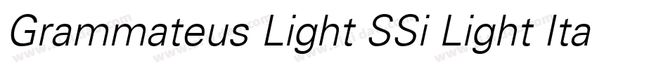 Grammateus Light SSi Light Italic字体转换